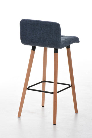 TPFLiving bar stool London frame wood Natura fabric