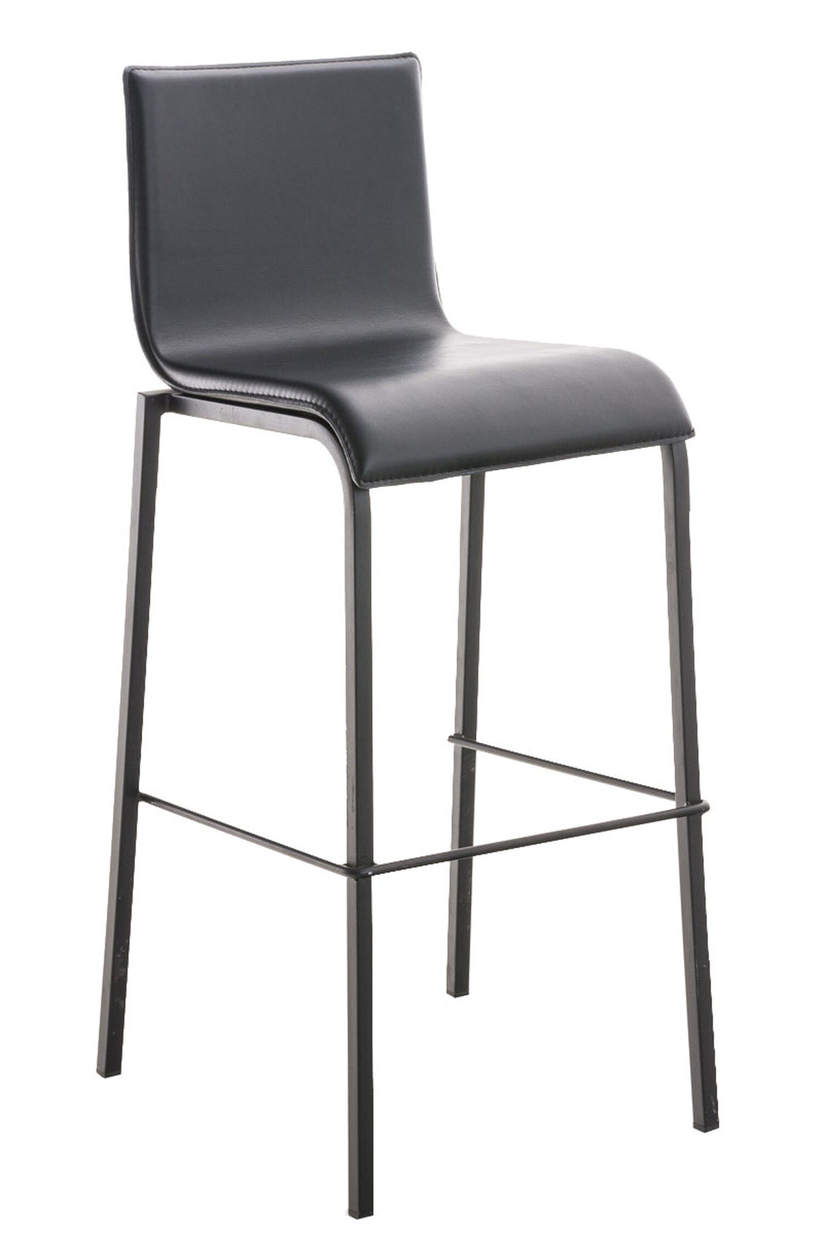 TPFLiving bar stool Avon GS frame black fabric flat