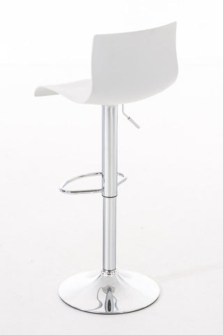 TPFLiving bar stool Hoover metal frame in chrome look plastic