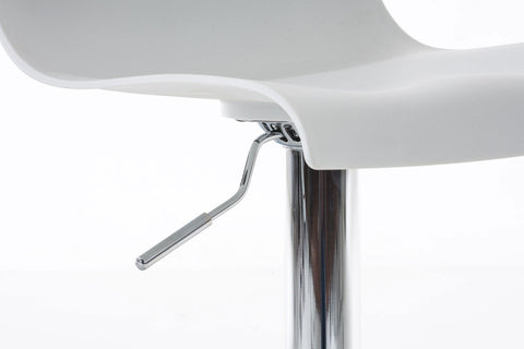 TPFLiving bar stool Hoover metal frame in chrome look plastic