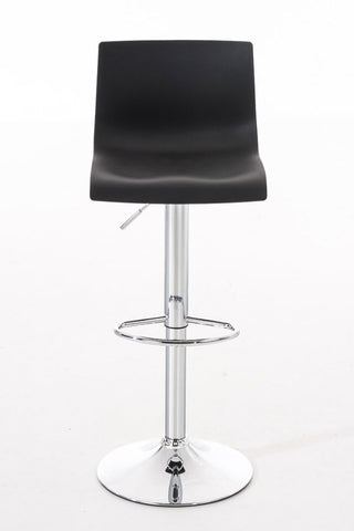 TPFLiving bar stool Hoover metal frame in chrome look plastic