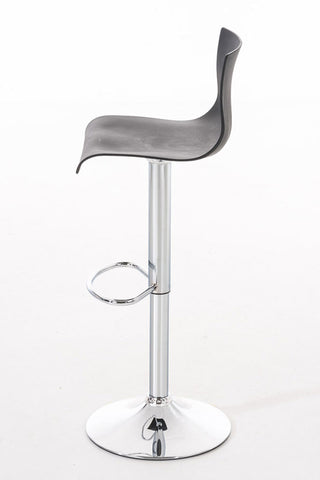 TPFLiving bar stool Hoover metal frame in chrome look plastic