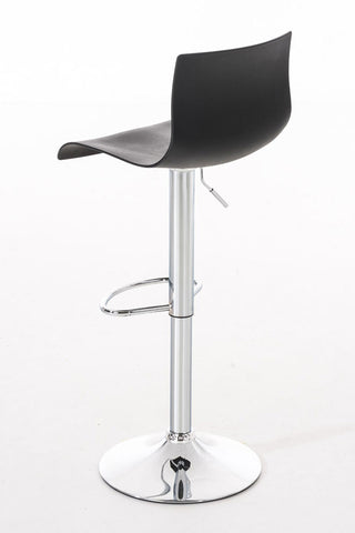 TPFLiving bar stool Hoover metal frame in chrome look plastic