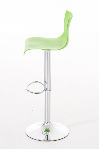 TPFLiving bar stool Hoover metal frame in chrome look plastic