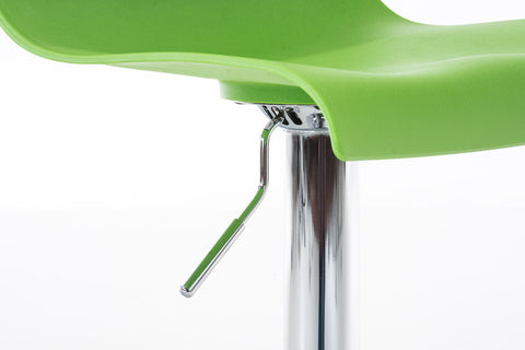 TPFLiving bar stool Hoover metal frame in chrome look plastic