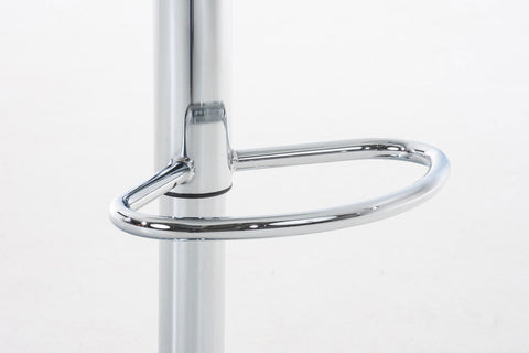 TPFLiving bar stool Hoover metal frame in chrome look plastic