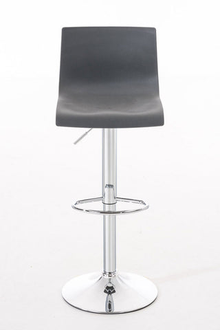 TPFLiving bar stool Hoover metal frame in chrome look plastic