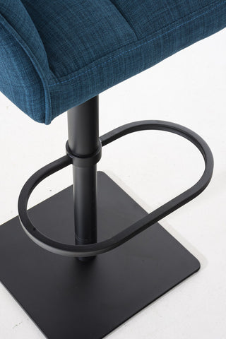 TPFLiving bar stool Damascus frame black fabric