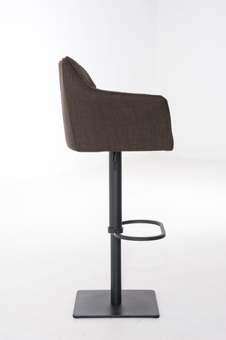 TPFLiving bar stool Damascus frame black fabric