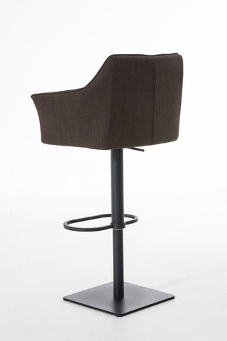 TPFLiving bar stool Damascus frame black fabric