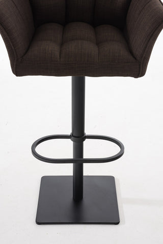 TPFLiving bar stool Damascus frame black fabric