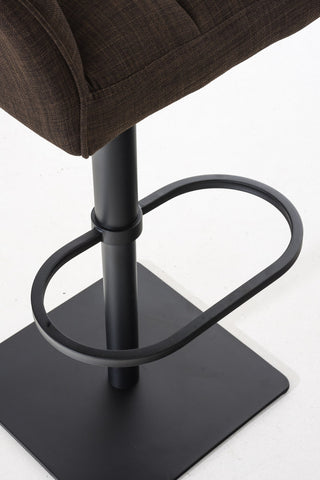 TPFLiving bar stool Damascus frame black fabric