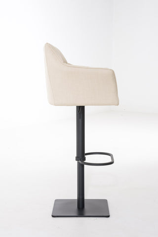 TPFLiving bar stool Damascus frame black fabric