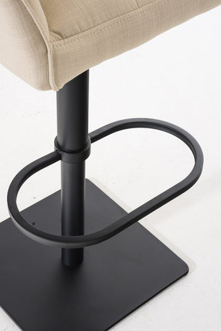 TPFLiving bar stool Damascus frame black fabric