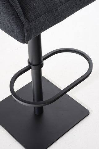 TPFLiving bar stool Damascus frame black fabric