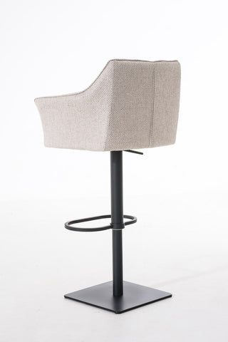 TPFLiving bar stool Damascus frame black fabric