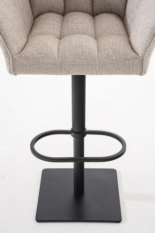 TPFLiving bar stool Damascus frame black fabric