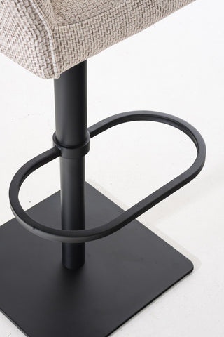 TPFLiving bar stool Damascus frame black fabric