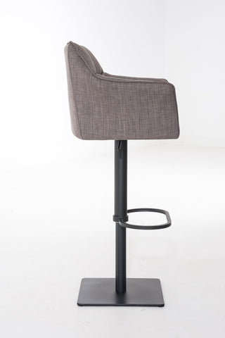 TPFLiving bar stool Damascus frame black fabric