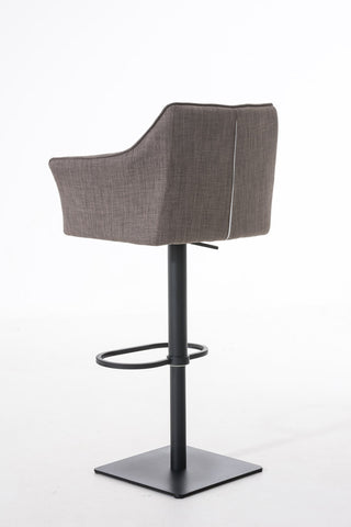 TPFLiving bar stool Damascus frame black fabric