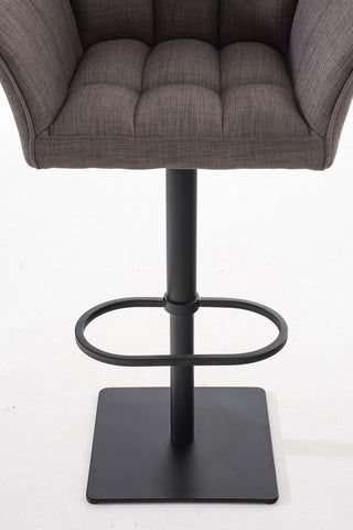 TPFLiving bar stool Damascus frame black fabric