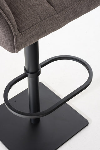 TPFLiving bar stool Damascus frame black fabric