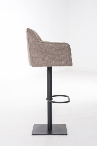 TPFLiving bar stool Damascus frame black fabric