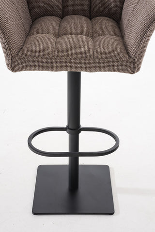 TPFLiving bar stool Damascus frame black fabric