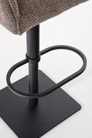 TPFLiving bar stool Damascus frame black fabric