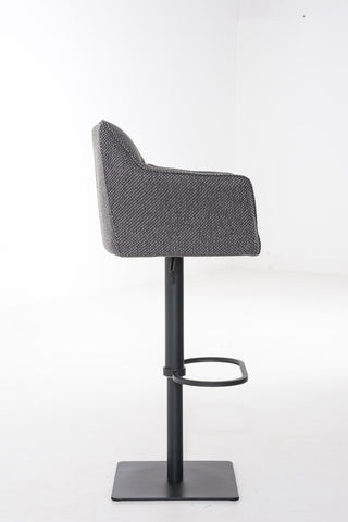 TPFLiving bar stool Damascus frame black fabric