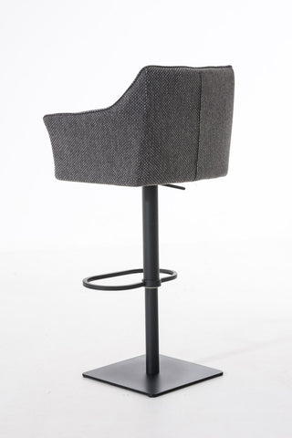 TPFLiving bar stool Damascus frame black fabric