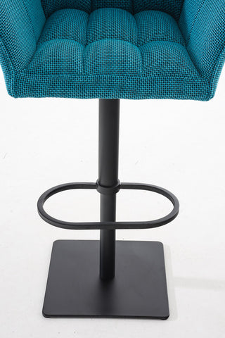 TPFLiving bar stool Damascus frame black fabric