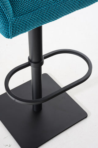 TPFLiving bar stool Damascus frame black fabric