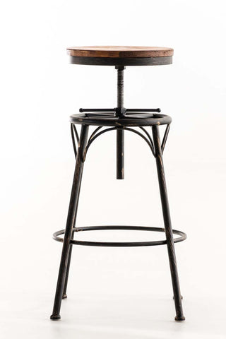 TPFLiving Bar Stool Bean Wooden Seat Frame