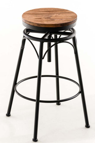 TPFLiving Bar Stool Bean Wooden Seat Frame