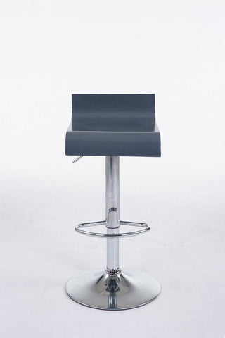 TPFLiving bar stool Wullf metal frame with chrome look wooden seat