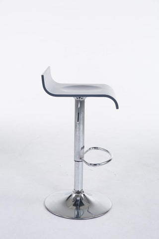 TPFLiving bar stool Wullf metal frame with chrome look wooden seat