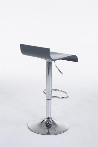 TPFLiving bar stool Wullf metal frame with chrome look wooden seat