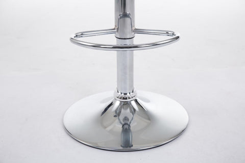 TPFLiving bar stool Wullf metal frame with chrome look wooden seat