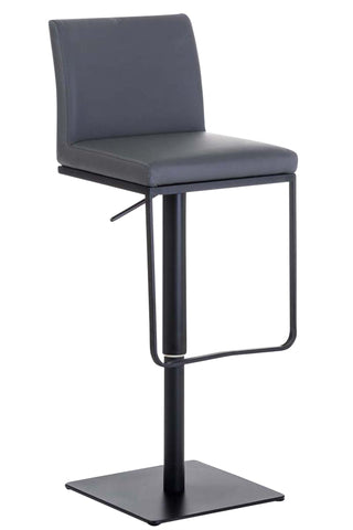 TPFLiving Bar Stool Panda Frame Black Faux Leather