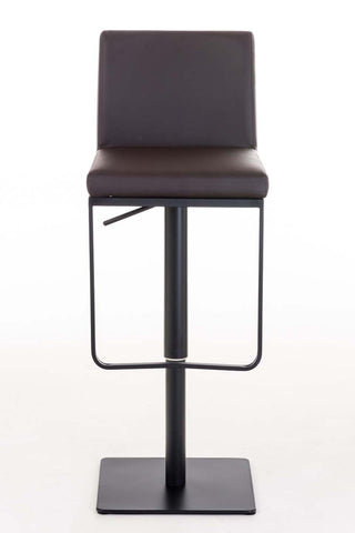 TPFLiving Bar Stool Panda Frame Black Faux Leather