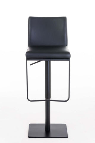 TPFLiving Bar Stool Panda Frame Black Faux Leather