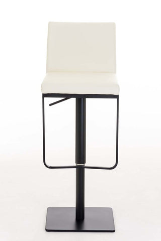 TPFLiving Bar Stool Panda Frame Black Faux Leather