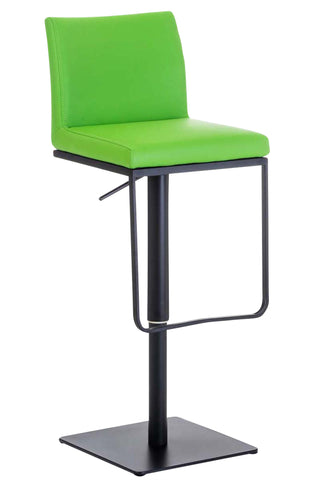 TPFLiving Bar Stool Panda Frame Black Faux Leather