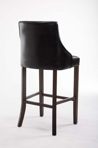 TPFLiving bar stool Insta frame antique dark faux leather