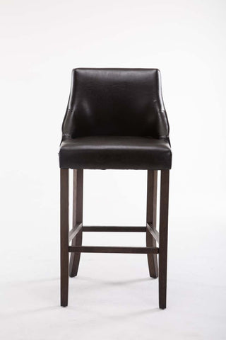 TPFLiving bar stool Insta frame antique dark faux leather