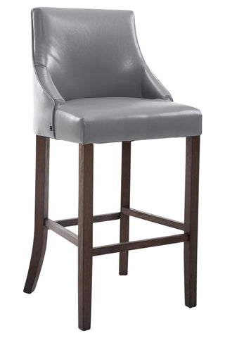 TPFLiving bar stool Insta frame antique dark faux leather