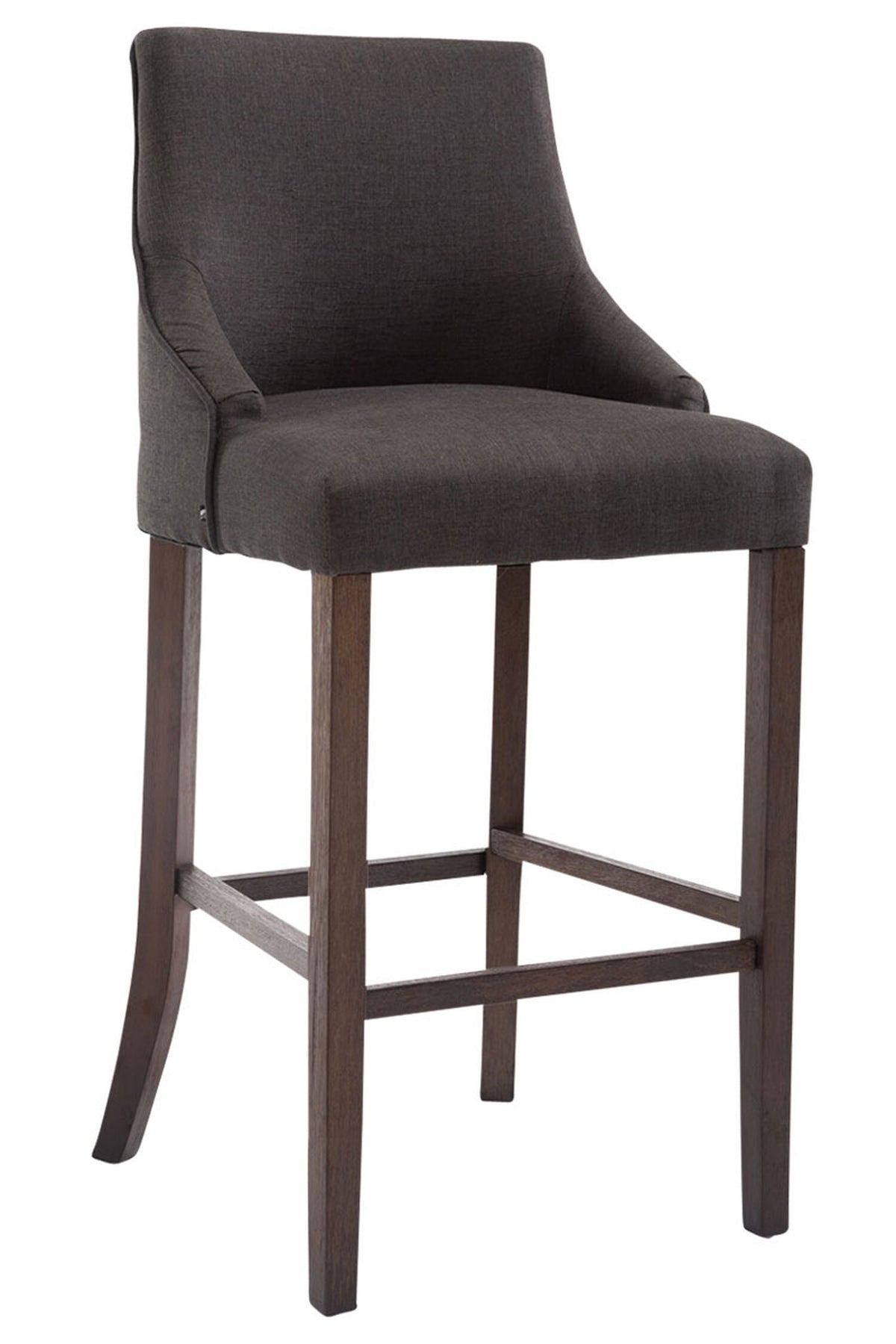 TPFLiving bar stool Insta frame antique dark fabric