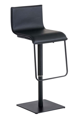 TPFLiving bar stool Lima frame black faux leather