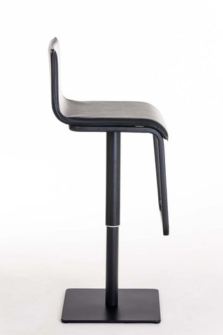 TPFLiving bar stool Lima frame black faux leather